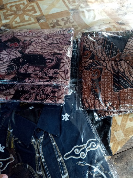 Ayam Batik Dongker Kemeja Batik Pria Full Furing Katun Sragenan