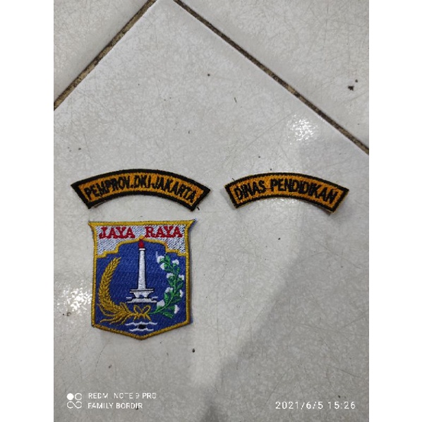 satu set logo, patch, emblem, bordir pemprov DKI JAKARTA