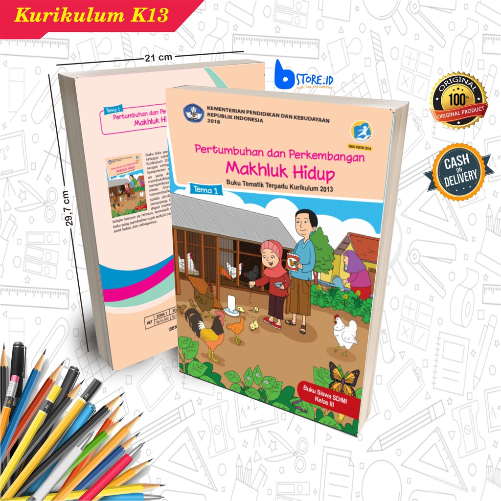 Buku Pelajaran Tematik SD Kelas 3 Semester 1 &amp; 2/Kurikulum 2013