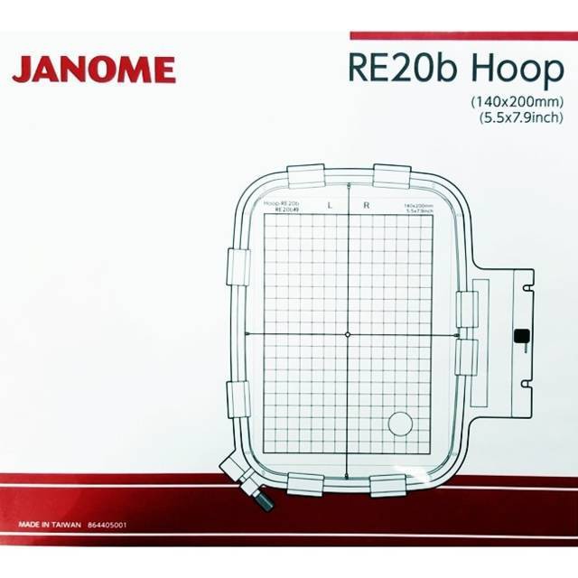 JANOME GENUINE PART pembidangan/Hoop mesin bordir komputer janome 14x20cm ( RE 20B )