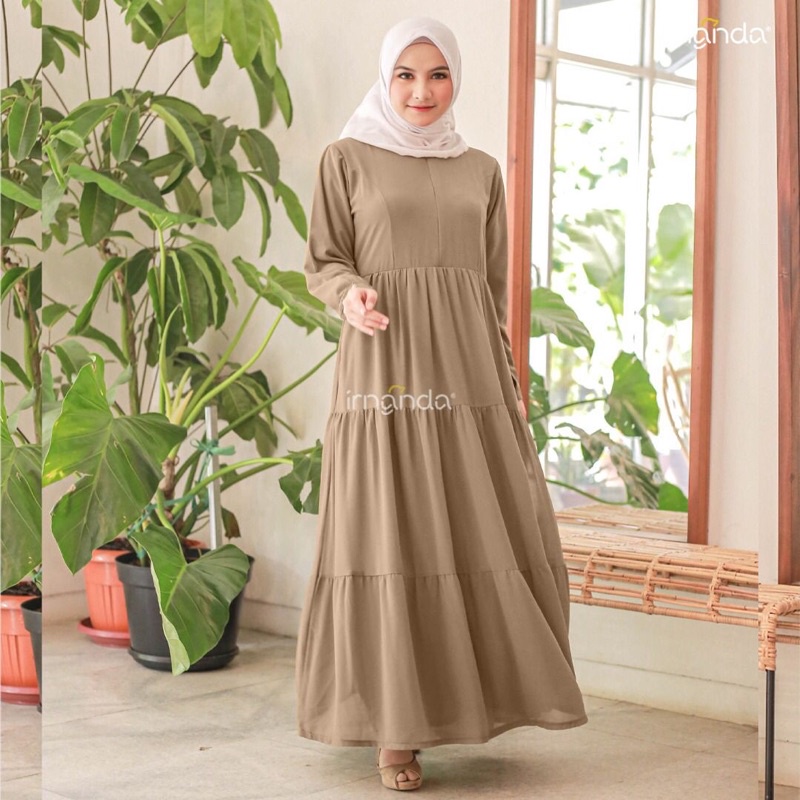 Gamis Polos Jasmine Ceruty Import Premium Dailydress