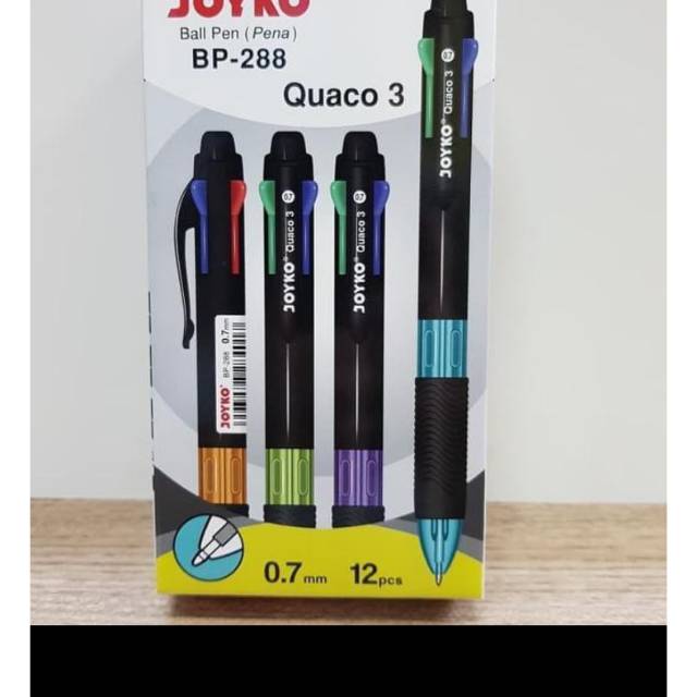 

Bolpen/Pulpen joyko 4 warna Quaco 3-288