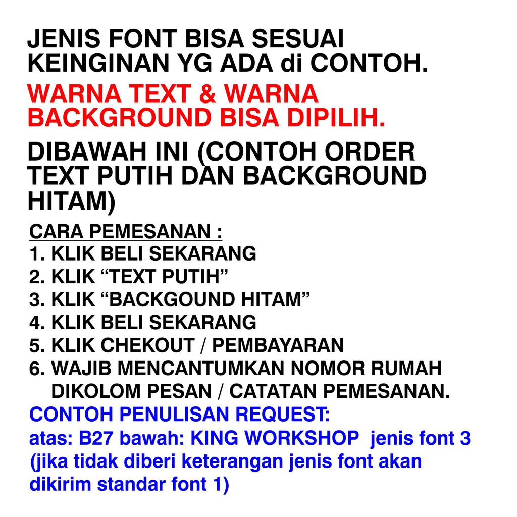 NOMOR RUMAH AKRILIK 20cm x 15cm (tahan segala cuaca apapun)