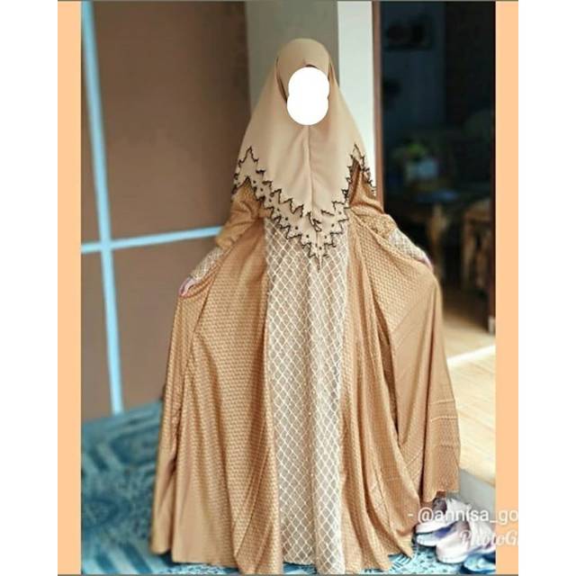 Gamis set syari preloved annisa syari gown preloved brukat