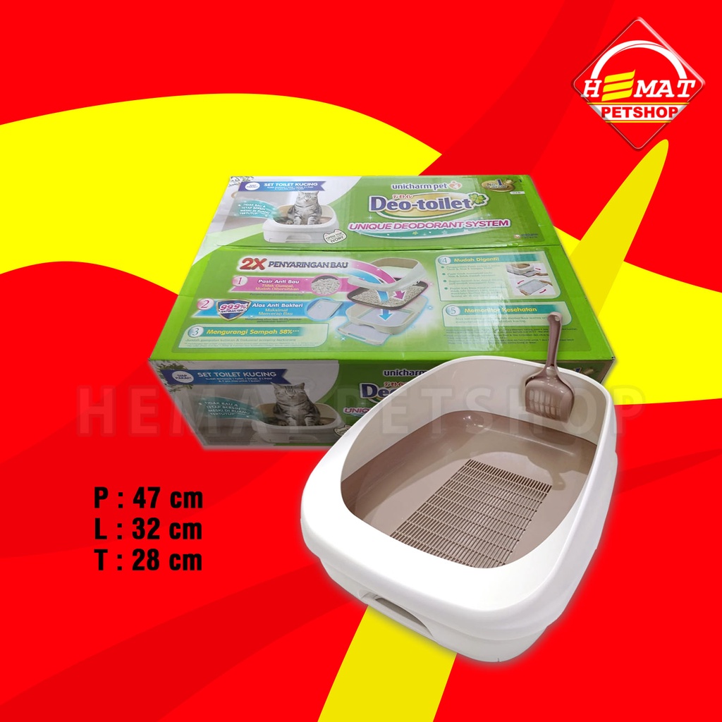 Unicharm Pet Deo Toilet Cat Litter Litter Box Bak Pasir