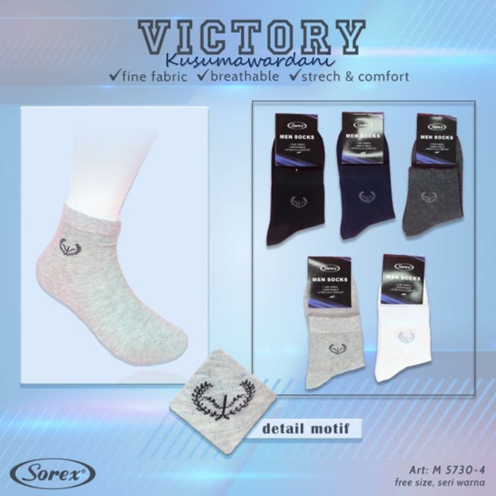 Kaos Kaki Pria Sorex M 5730 - (1-5) Basic Socks Cowok |ttc