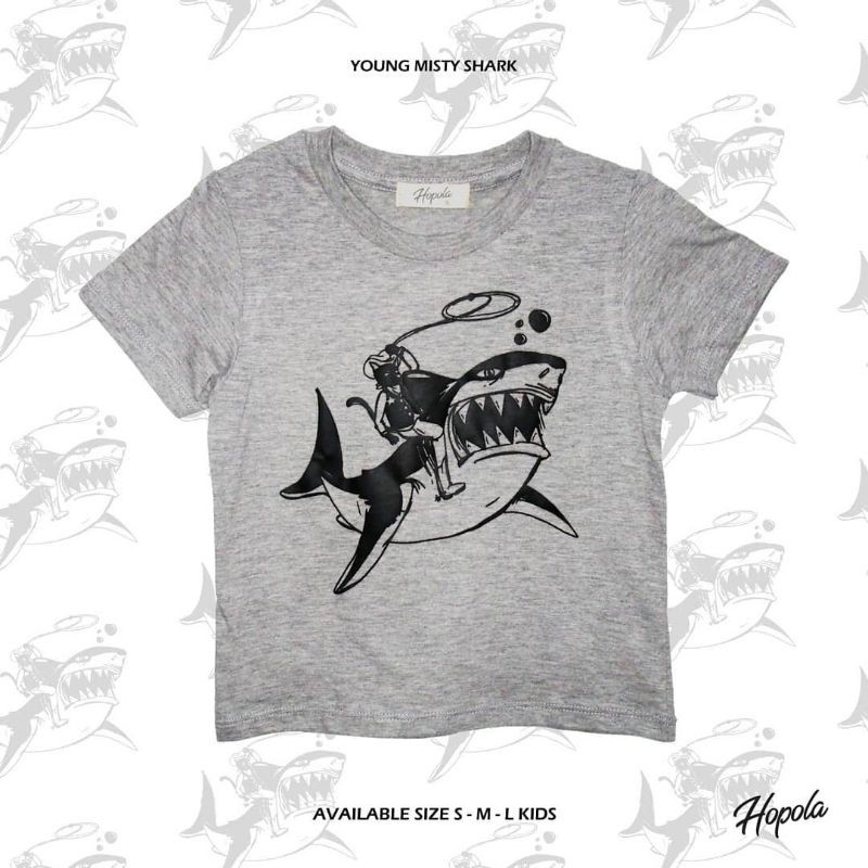 Kaos Anak - Kids Tshirt Young Misty Shark