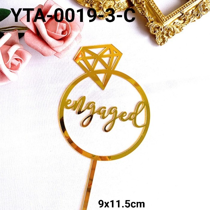 

GR-YTA-0019 CAKE TOPPER AKRILIK HAPPY WEDDING ENGAGEMENT BRIDE TO BE PROMO TERBARU