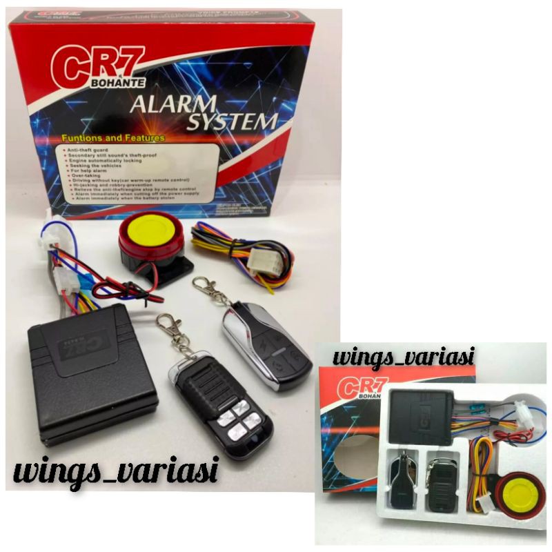 Alarm System/Remote System Cr7 Untuk Semua Motor Nmax/Aerox/Vario/Beat/Mio/Scoopy Universal