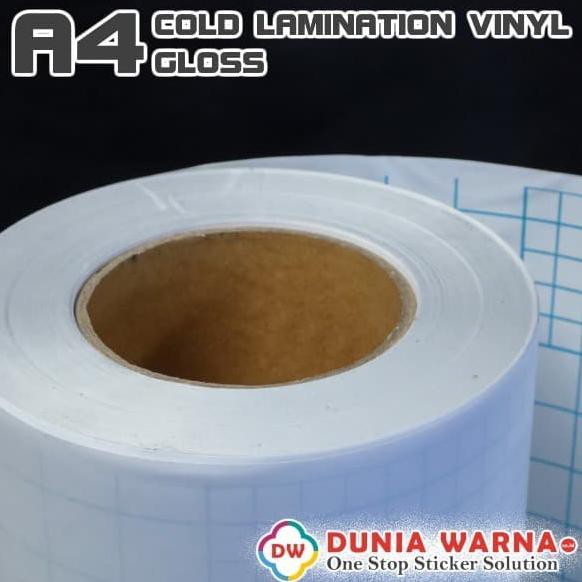 Jual Cold Lamination Film Laminasi Dingin Vinyl Stiker Printing A4 Roll