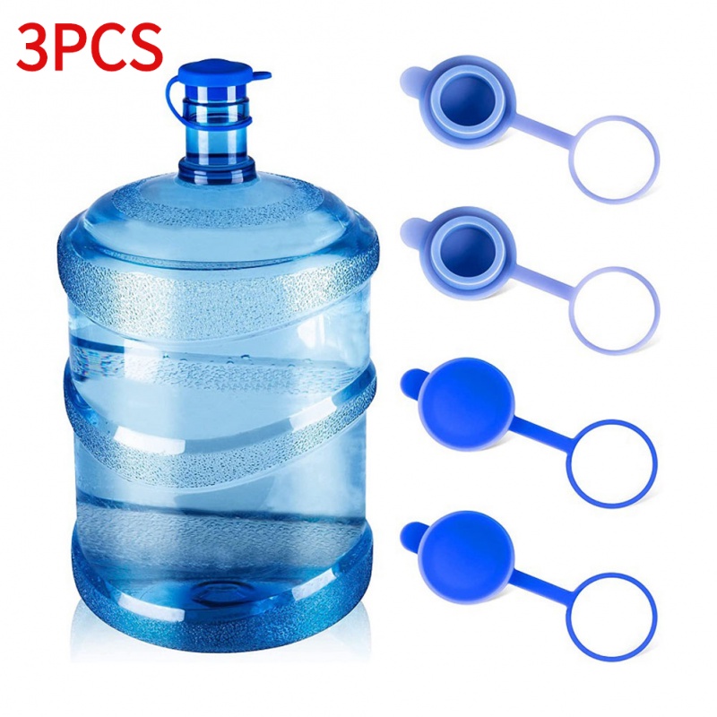 3 Pcs Tutup Botol Air Pengganti Bahan Silikon Ukuran 55mm 3 / 5 Galon