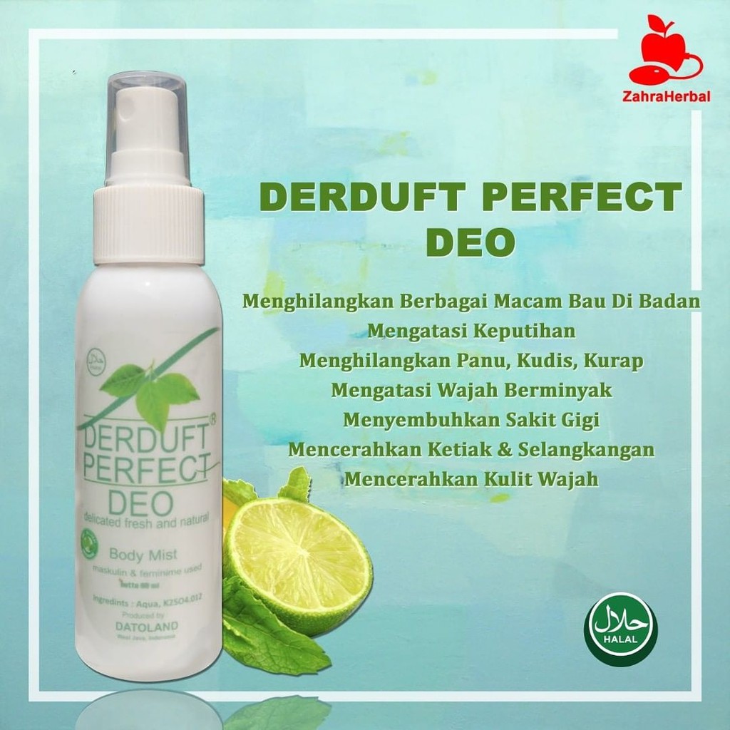 TERLARIS DEODORANT SPRAY HERBAL NON ALKOHOL DERDUFT PERFECT DEO