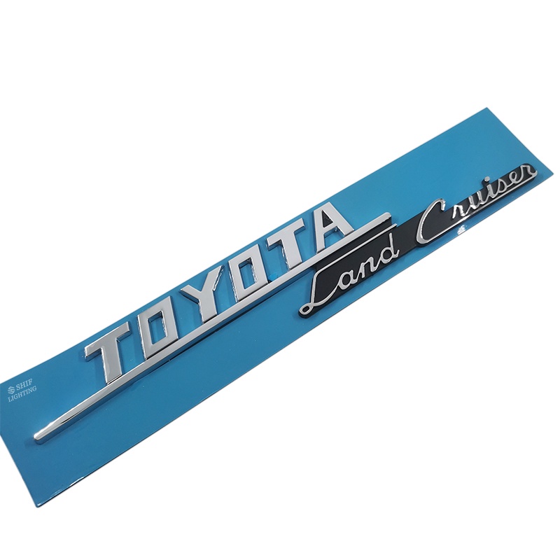 1pc Stiker Emblem Logo TOYOTA Land Cruiser Bahan ABS Untuk Dekorasi Mobil