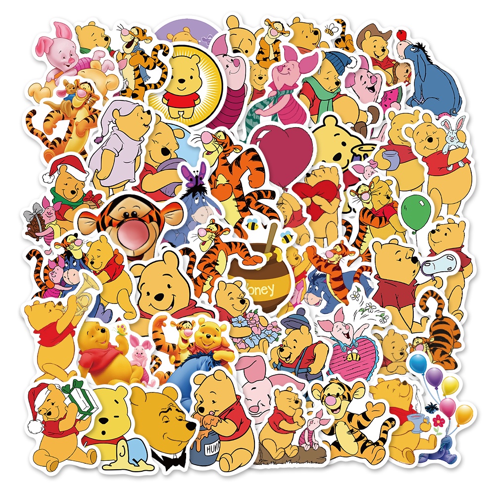 

Stiker Kartun Winnie The Pooh isi 24/28 pcs