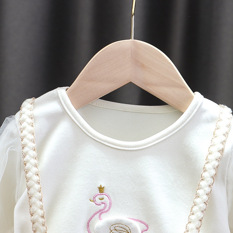 SALE DR99-Dress Bayi Anak Perempuan Love Swan Tutu