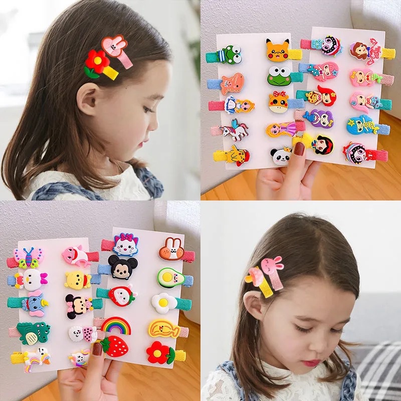 Jepitan Rambut Anak Set 10Pcs Motif Karakter Kartun Hairpin Hairclips Perempuan 119