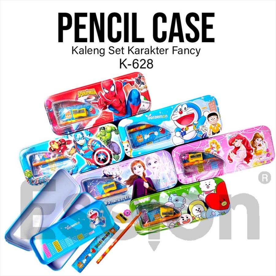 

Kotak Pensil Anak 2 Susun Kaleng SET Karakter tempat pensil K628 TERBARU