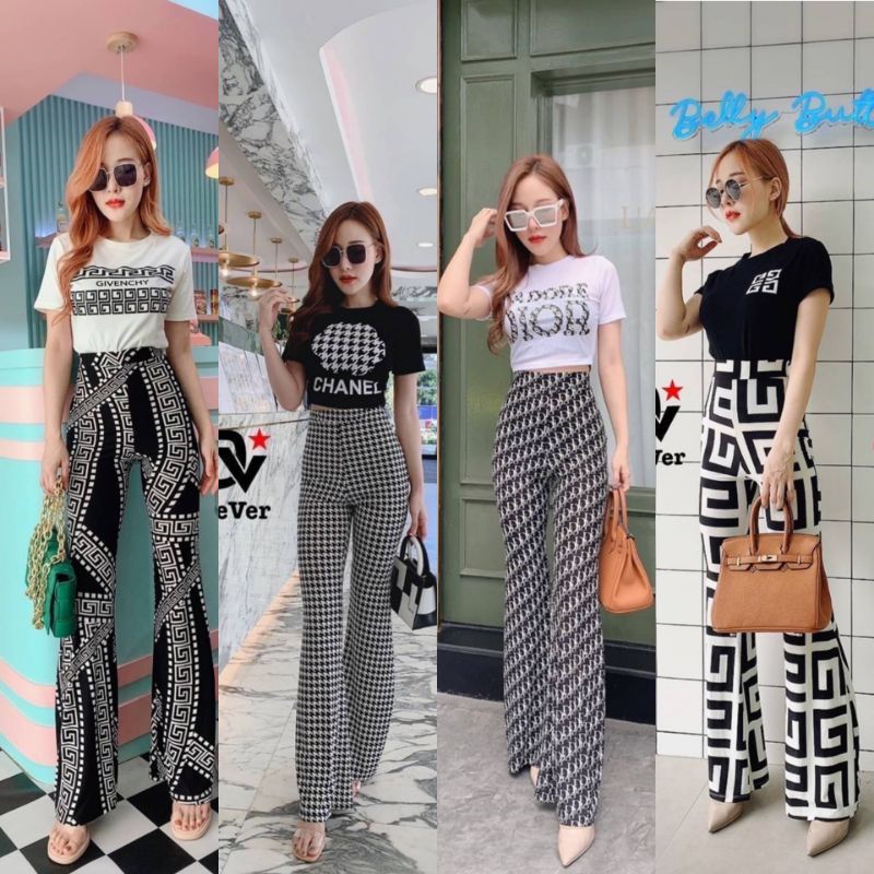 Ready One Set CropTop Cutbray Pants Import bangkok Murah pakaian setelan wanita bestseller