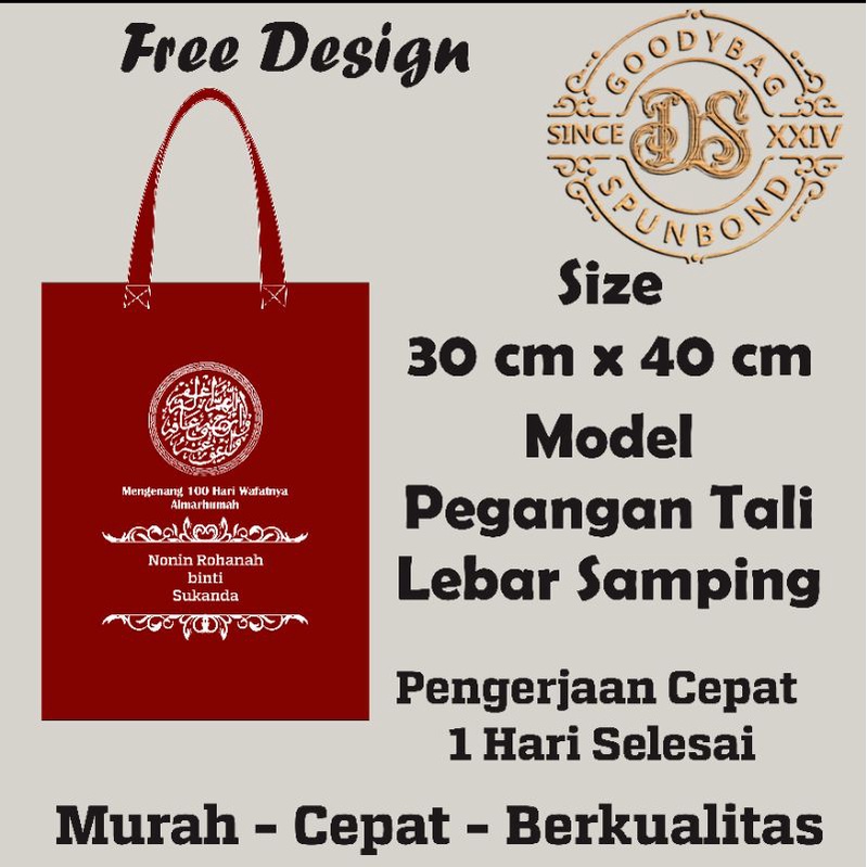 tas tahlil tas mengenang tas haul