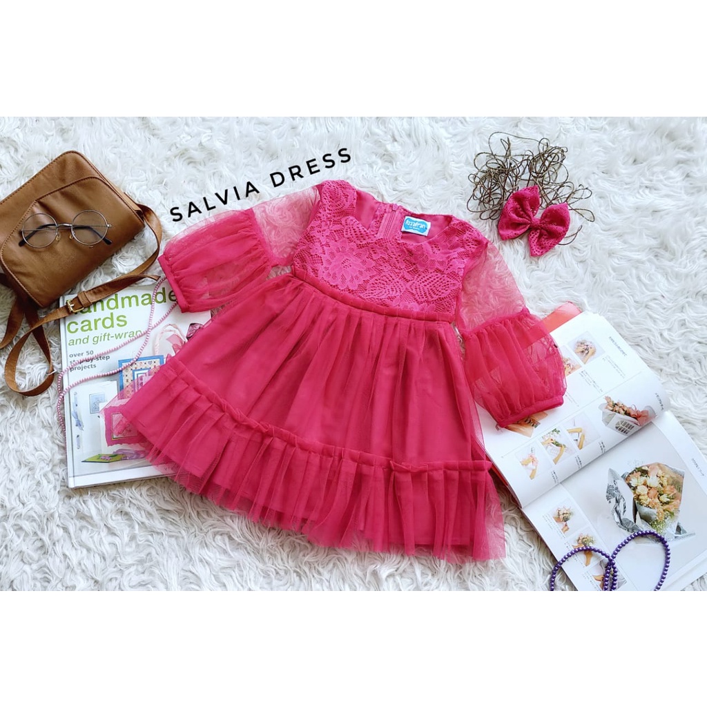 Dress Selvia Anak Unik/Gaun Pesta/Dress Anak