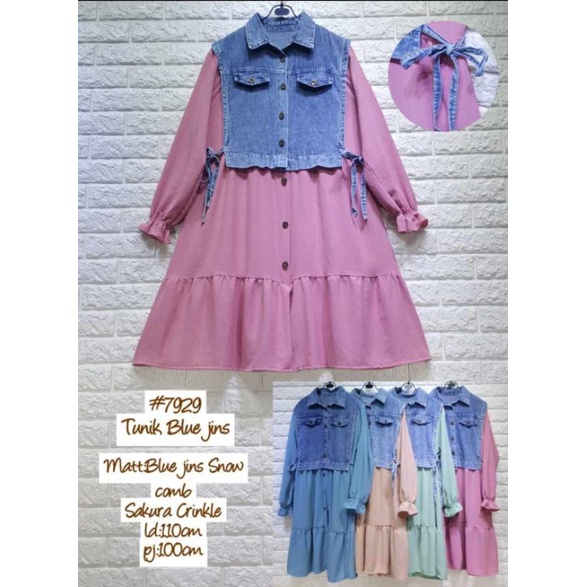 Tunik/dress kombi jeans REB 7979