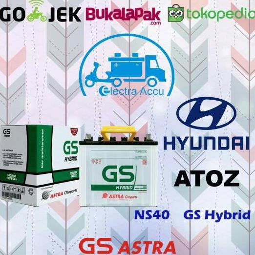 Aki Mobil Hyundai Atoz NS40 GS astra hybrid aki basah electra87 Ayo Beli