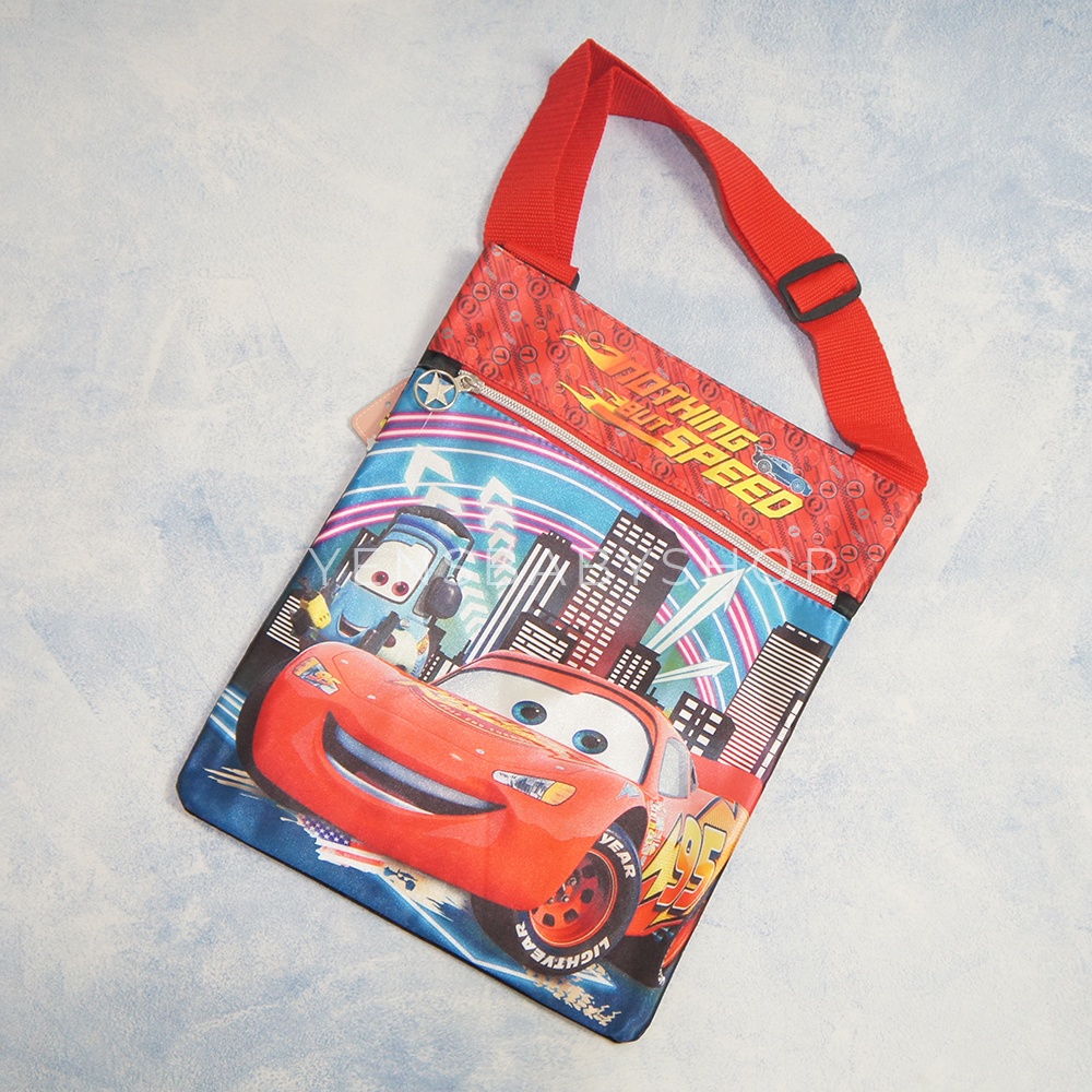 [Clearance] Tas Selempang Anak / Motif Cars 6619