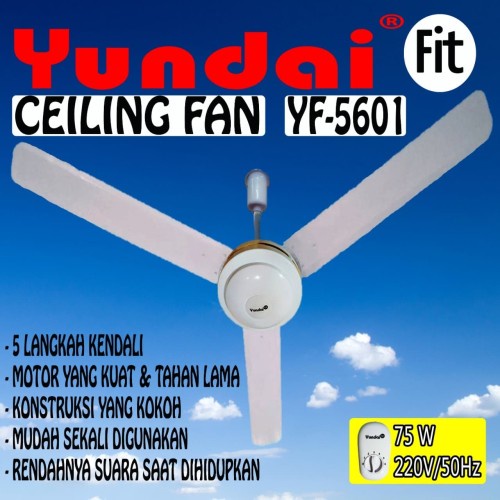 PAKET Celling Fan 56&quot; Yundai YF-5601 Kipas angin Baling langit langit ORIGINAL NEW