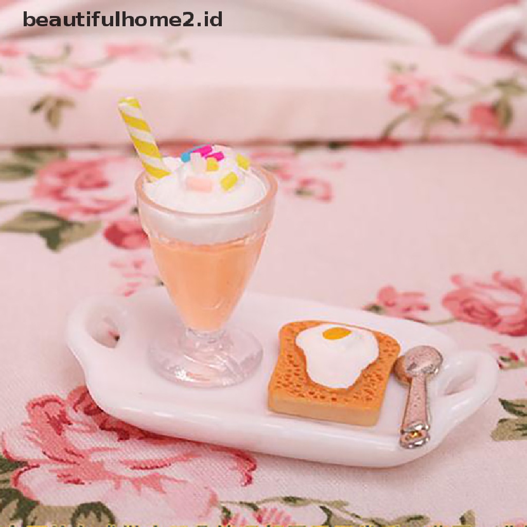 (beautifulhome2.id) 1pc Mainan Miniatur Es Krim Skala 1: 12 Untuk Aksesoris Dapur Rumah Boneka