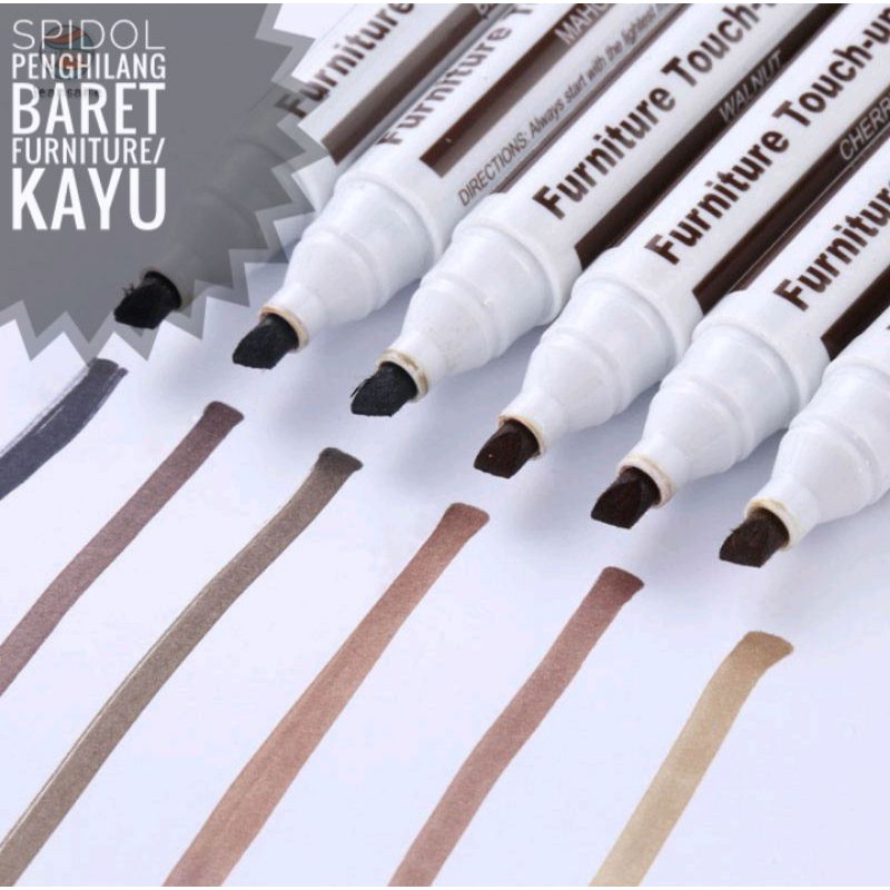 

Spidol & krayon Penghilang baret warna di furniture dan kayu