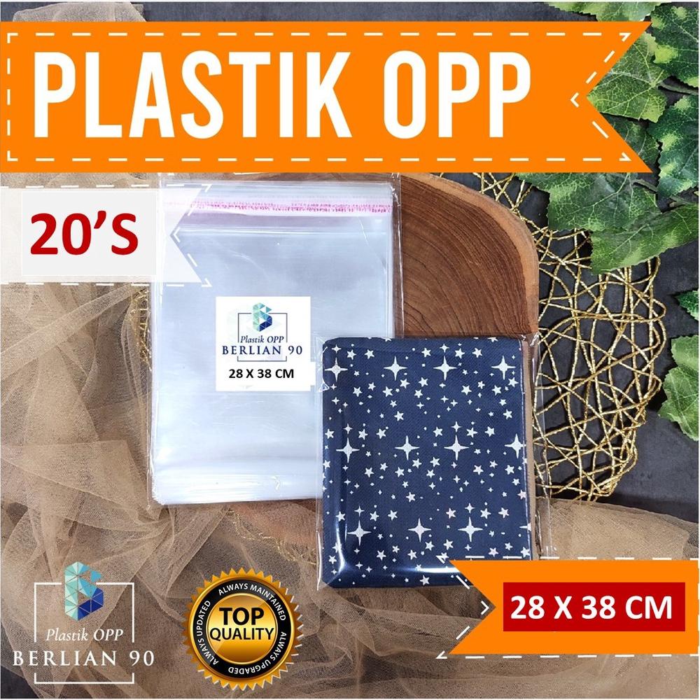 

Plastik Opp Ekonomis 28 X 38 Cm / Plastik Kemasan Bungkus Baju Kaos Garment Termurah
