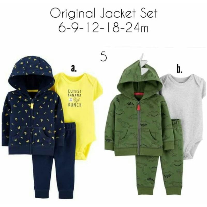 Jaket Bayi import/ set 3in1/set jaket jumper baju bayi