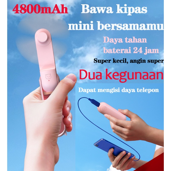 Kipas lipat mini usb/ Kipas Angin Portable / USB Rechargeable Mini Desk Fan, kipas belajar