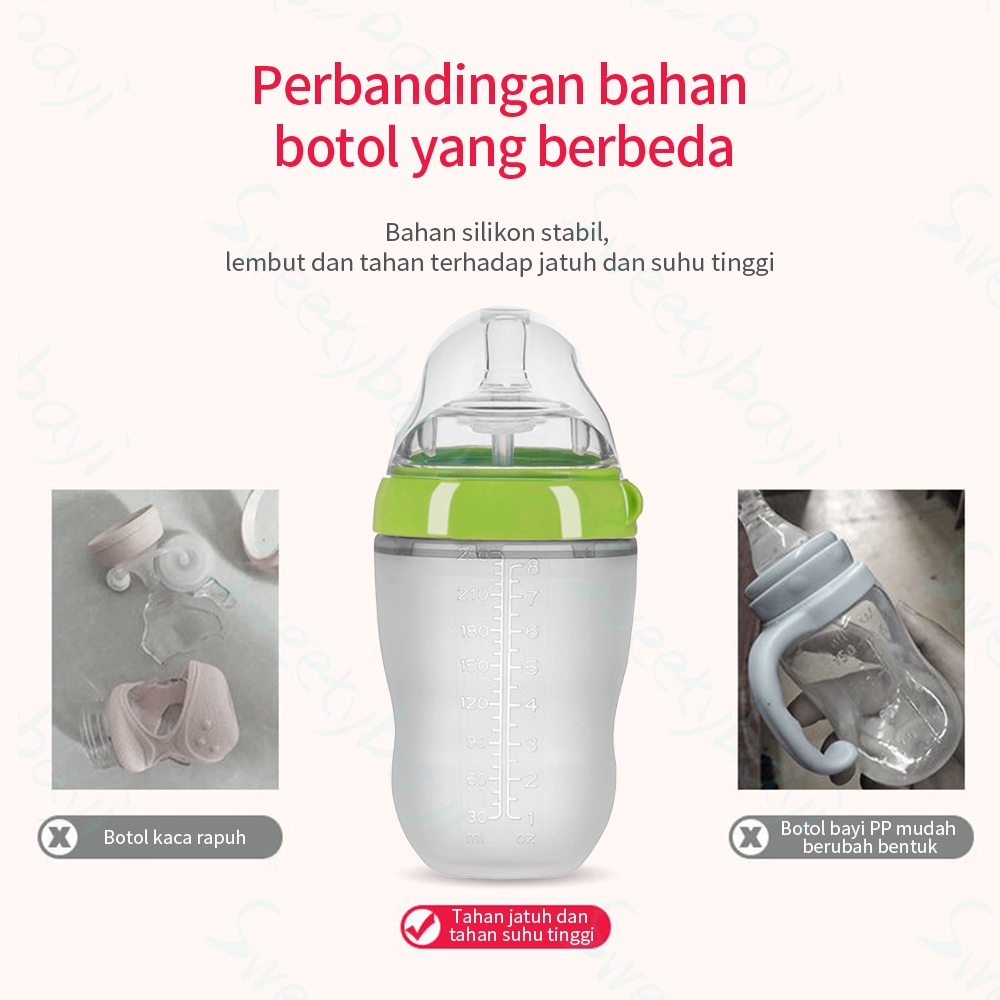 PIKO Bello Botol susu bayi Leher lebar Dengan Sedotan