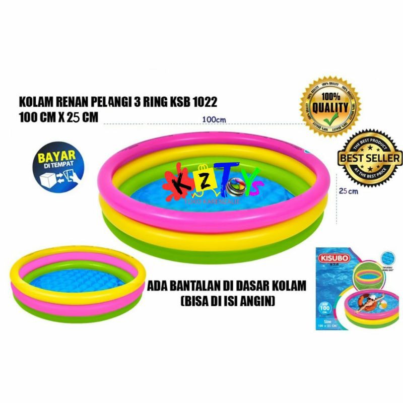 KOLAM RENANG ANAK /KOLAM MANDI KSB1022 SIZE 100CM X 25CM