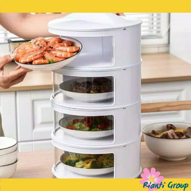 Jual Food Storage 4 Susun - Rak Makanan Tertutup - Tempat Penyimpan