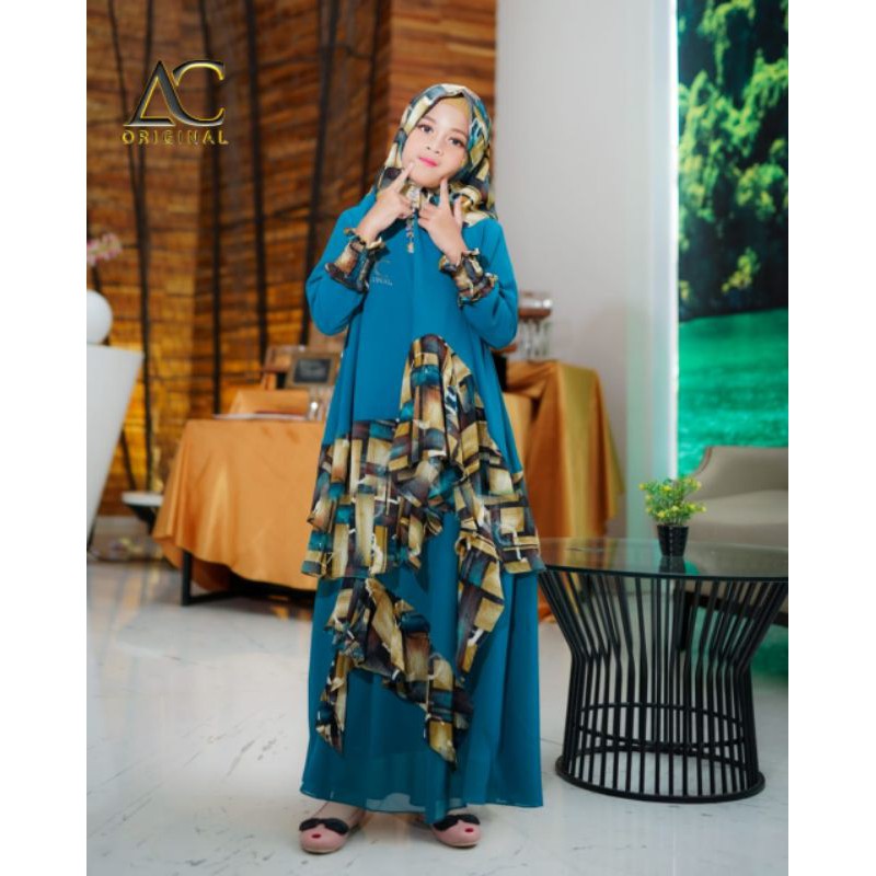 GAMIS SYAR'I AISYAH KIDS (ANAK) CERUTI BABYDOL BY AC ORIGINAL COLLECTION