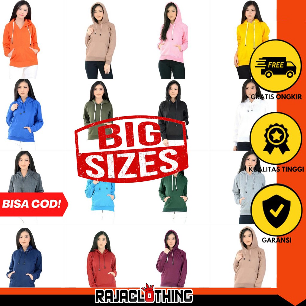 RCL - JAKET SWEATER OBLONG JUMBO POLOS HOODIE WANITA JUMPER MURAH SIZE XL-XXL-XXXL ( PRIA &amp; WANITA )