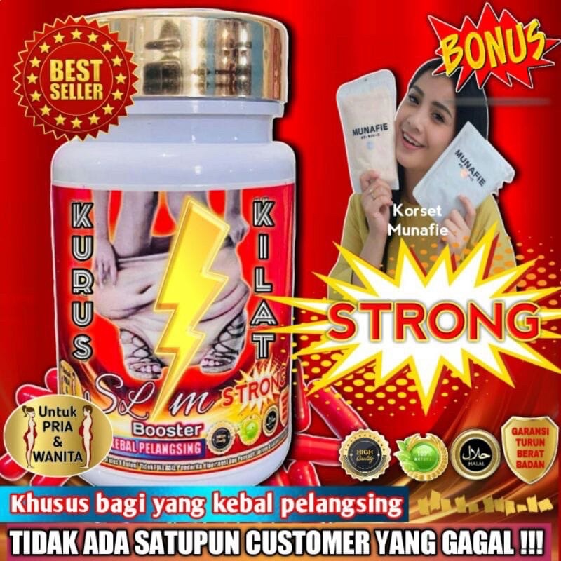KURUS KILAT SLIM BOOSTER STRONG Pelangsing Ampuh Penurun Berat Badan No Herballife Obat Diet Herbal