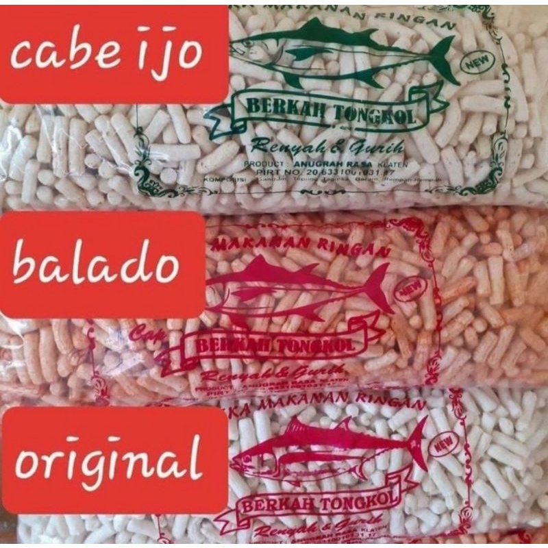 

Kerupuk ikan tongkol stik rasa balado, lombok hijau 250gr