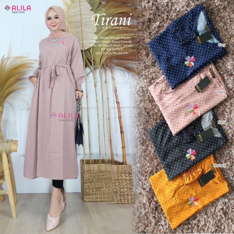 Tirani tunik bahan peach mango