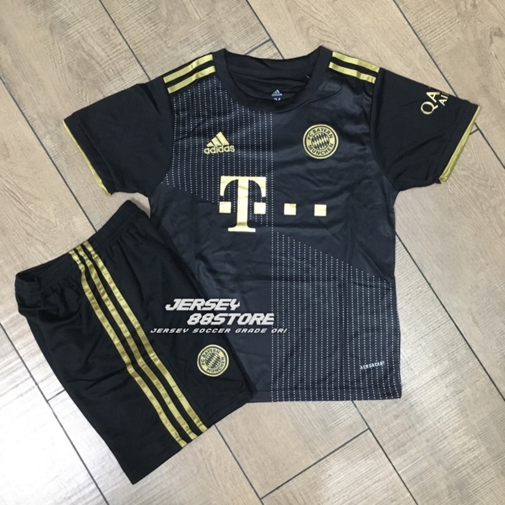 Jersey Baju Bola Grade Ori Setelan Anak / Kids Bayern Munchen Away 2021/2022