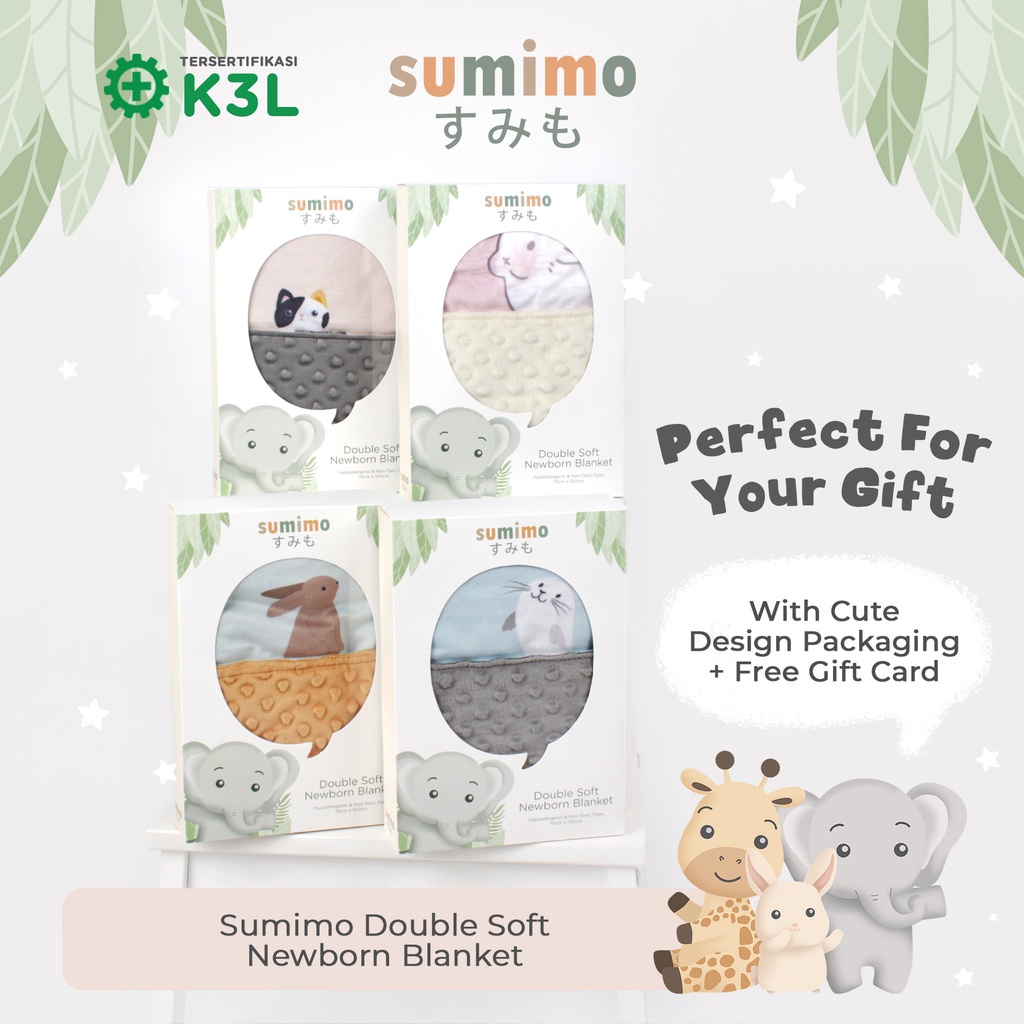 Sumimo Double Soft Newborn Blanket Selimut Bayi