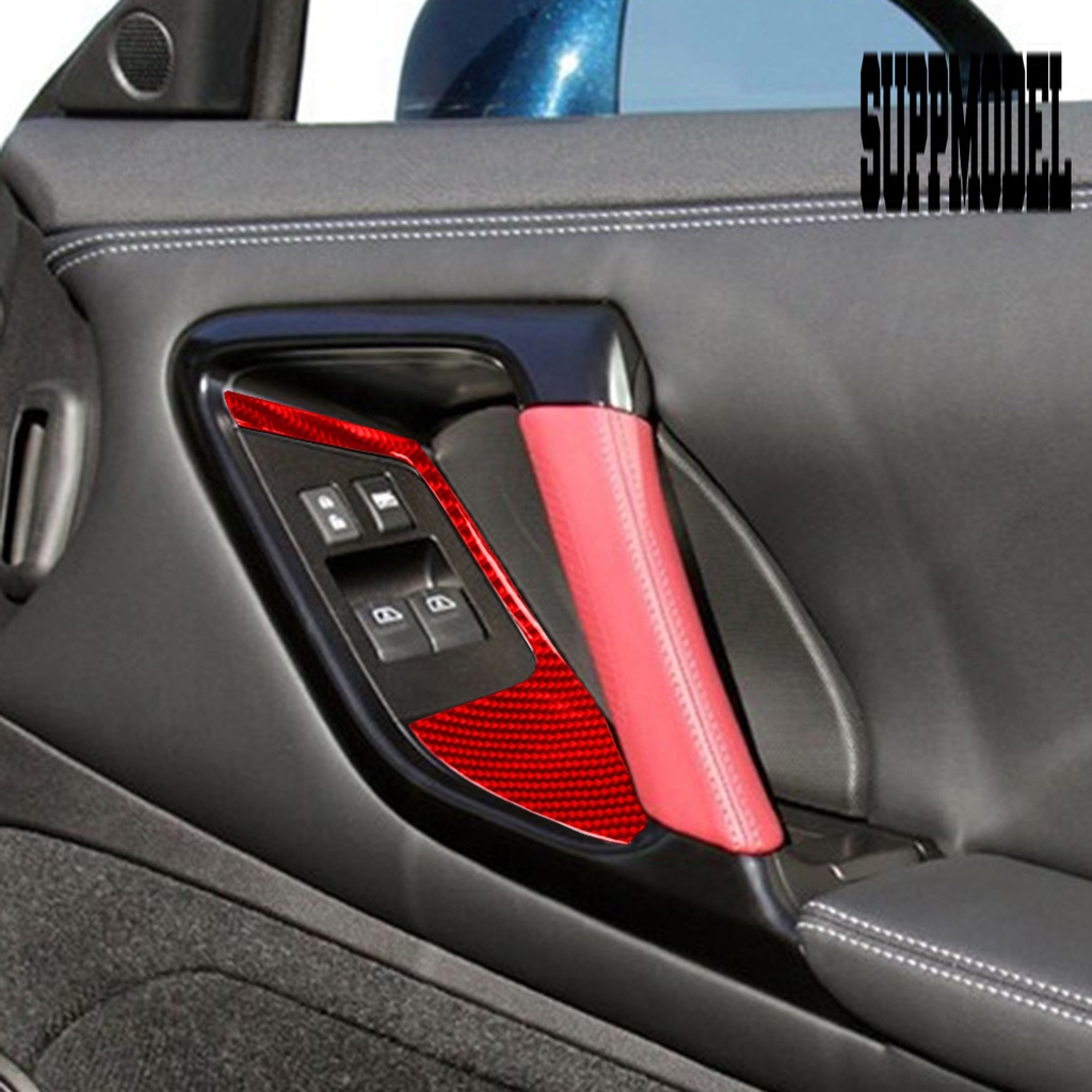 Suppmodelx < 6Pcs / Set Sticker Dekorasi Panel Kunci Pintu / Jendela Mobil GTR R35 2008-2016