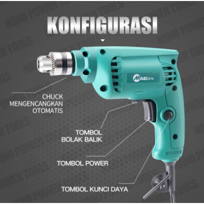 Set Hemat Bor Listrik Electric Drill Mailtank SH 30 dan Gerinda Tangan Angle Grinder Mailtank SH-05