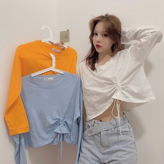  Lisa Kaos  T Shirt Model Round Neck Lengan  Panjang  Warna  