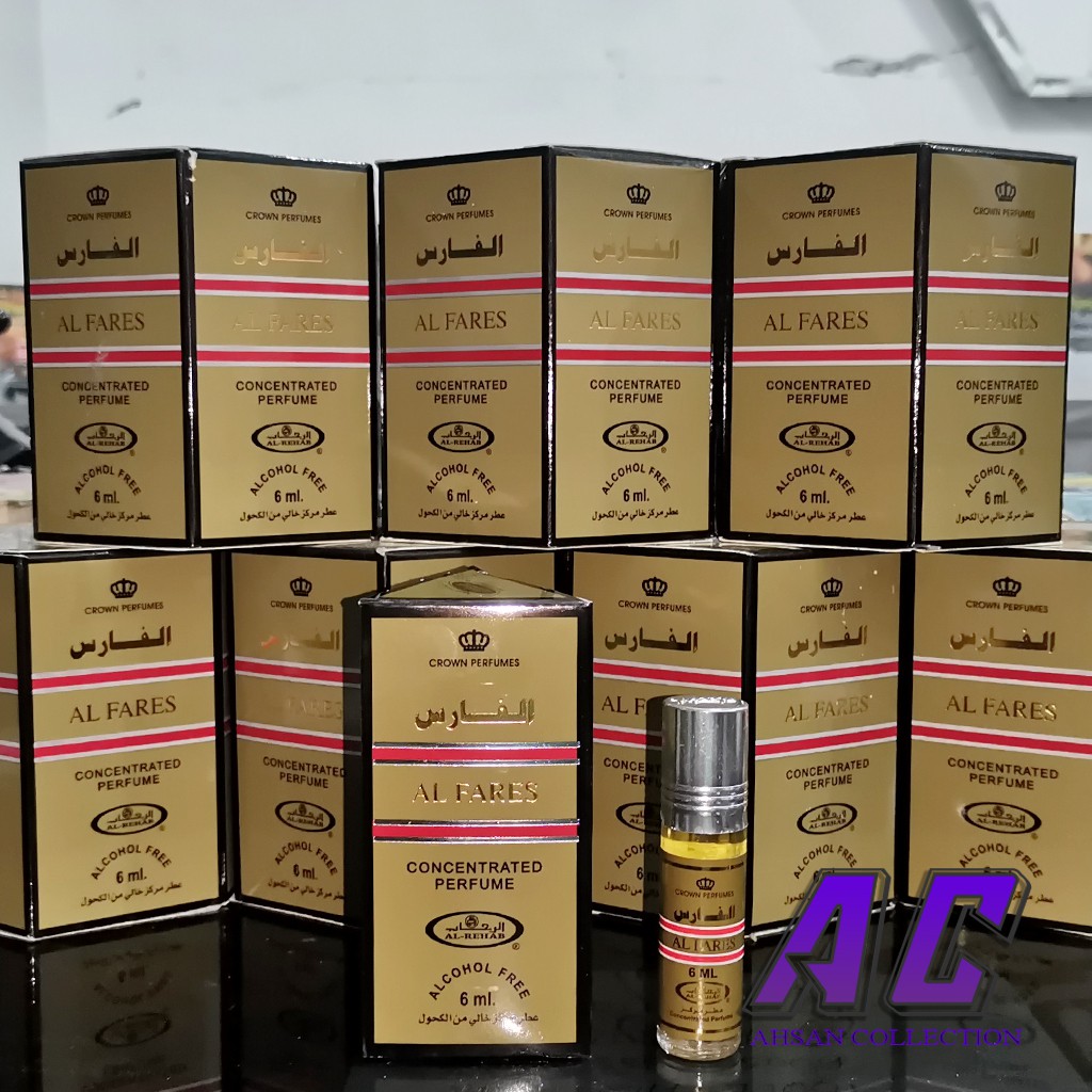 [A036] - Parfume ALREHAB PERBOX ALFARES Roll on 6 ml PERBOX ISI 6 BOTOL | PARFUM AL REHAB AL FARES |