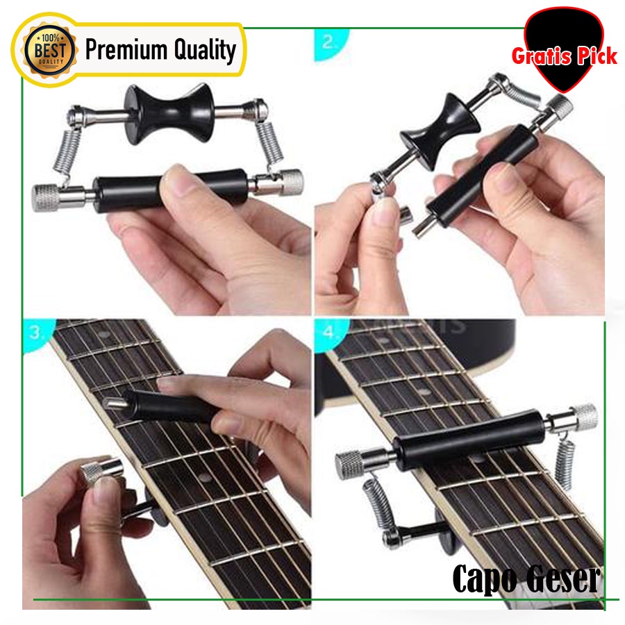 Capo Gitar Slide / Capo Geser / Sliding Capo Guitar / Rolling Glider