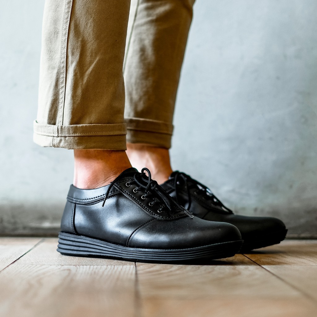 CARLTON BLACK |ManNeedMe x Jack| Sepatu Oxford Pria | Pantofel Formal