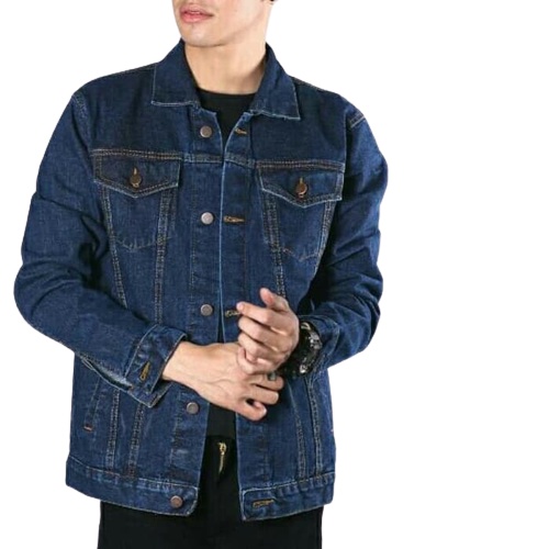 Jacket Denim Laki Laki Jaket Jeans Dewasa Jeket Jeans Standard Pria M L XL XXL Jumbo